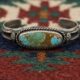 Silver Turquoise Cuff Southwest Size 5.5 Kings Manassa Signed Handcrafted